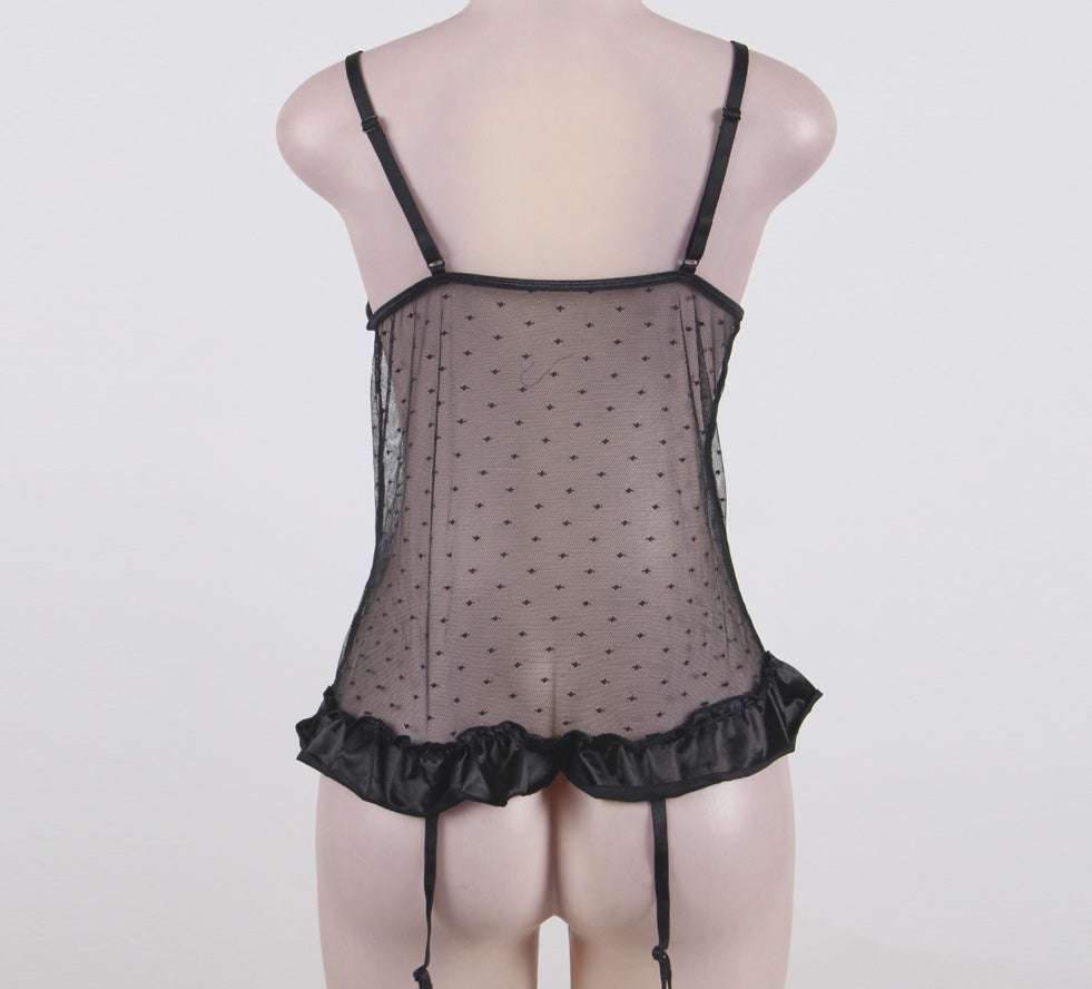 Lace Garter Nightdress Set — displayed on a mannequin