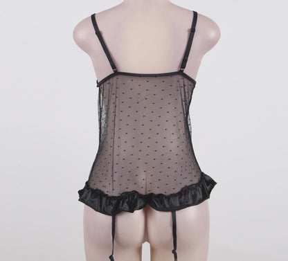 Lace Garter Nightdress Set — displayed on a mannequin