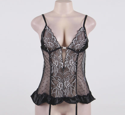 Lace Garter Nightdress Set — displayed on a mannequin